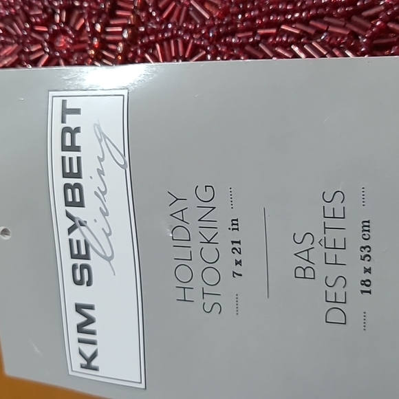 - Beautiful new Kim Seybert  beaded stocking and Life at home felt like … - Picture 2 of 5